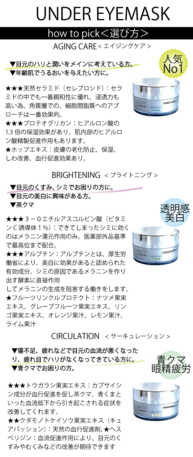 UNDEREYEMASK乾燥・ハリ不足・くすみの悩み例２ 